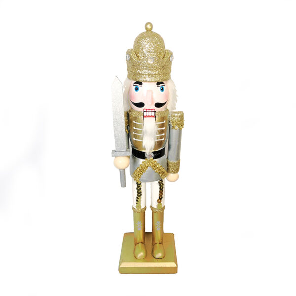 ΚΑΡΥΟΘΡΑΥΣΤΗΣ ΒΑΣΙΛΙΑΣ ΛΕΥΚΟΣ+ΧΡΥΣΟΣ ΜΕ ΣΠΑΘΙ H30CM ACA – X023005