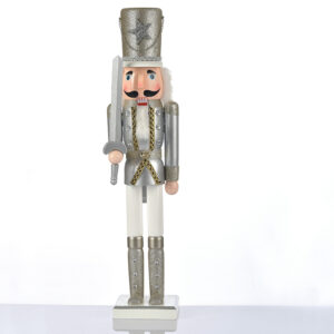 ΚΑΡΥΟΘΡΑΥΣΤΗΣ ΣΤΡΑΤΙΩΤΗΣ ΛΕΥΚΟ+ΑΣΗΜΙ ΜΕ ΣΠΑΘΙ H90CM ACA – X029002