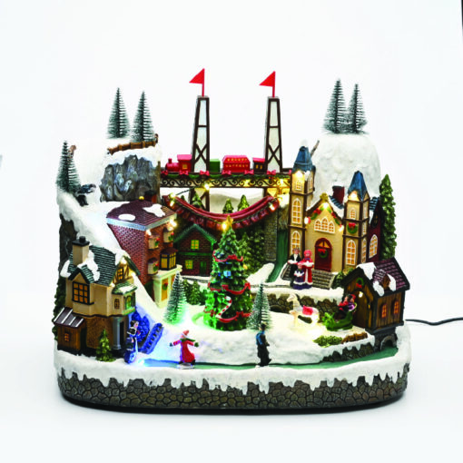 LED ΠΟΛΥΧ. ΔΙΑΚ/ΚΟ ΧΩΡΙΟ ΠΟΤΑΜΙ ΓΕΦΥΡΑ ΚΙΝΗΣΗ ΜΟΥΣΙΚΗ ΑΝΤΑΠΤ:4,5V 39*24,5*33cm ACA – X0353