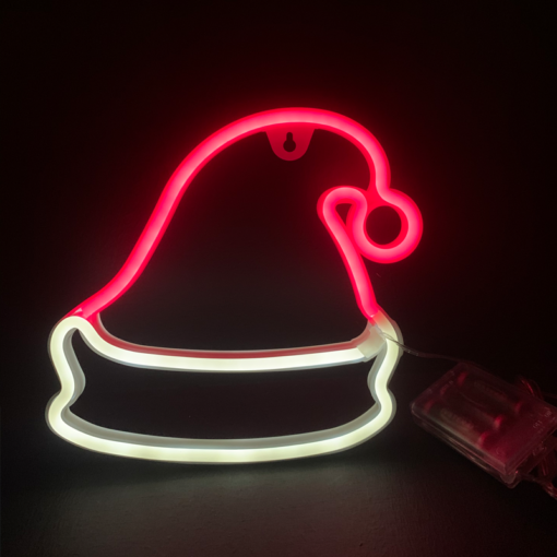 ΚΑΠΕΛΟ, 114 NEON LED ΛΑΜΠΑΚΙΑ ΜΕ ΜΠΑΤΑΡΙΑ (3xAA)/USB, ΚΟΚΚΙΝΟ & CW, IP20, 19x2x22cm ACA – X04004321