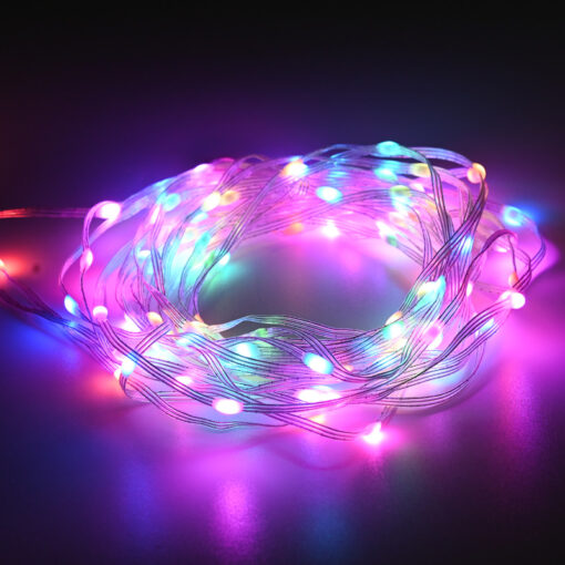 100RGB ΛΑΜΠΑΚΙΑ LED ΣΕ ΣΕΙΡΑ SMART STRING CONNECTABLE, 10m, USB, REMOTE&APP, IP44, 3m ΚΑΛΩΔ ΤΡΦ ACA – X04100371
