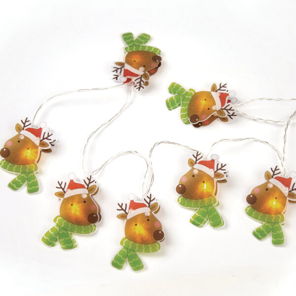 PLASTIC DEER HEAD, 10 LED ΛΑΜΠΑΚΙΑ ΣΕΙΡΑ ΜΠΑΤΑΡΙΕΣ (2xAA), WW, IP20, 135+30cm, ΔΙΑΦ. ΚΑΛ. ΤΡΟΦ. ACA – X04101101