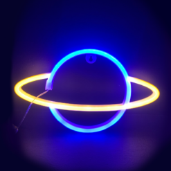 ΠΛΑΝΗΤΗΣ, 116 NEON LED ΛΑΜΠΑΚΙΑ ΜΕ ΜΠΑΤΑΡΙΑ (3xAA)/USB, ΧΡΥΣΟ & ΜΠΛΕ, IP20, 17.5x2x30cm ACA – X041166319