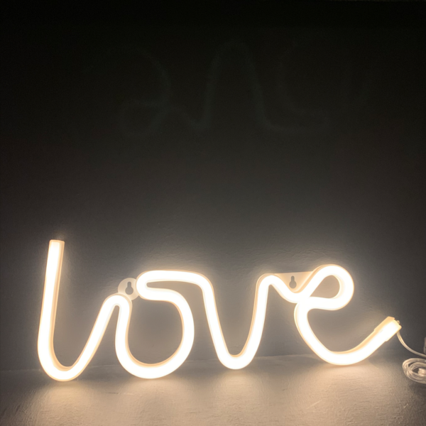 LOVE, 118 NEON LED ΛΑΜΠΑΚΙΑ ΜΕ ΜΠΑΤΑΡΙΑ (3xAA)/USB, WW, IP20, 35.5x2x13cm ACA – X041181322