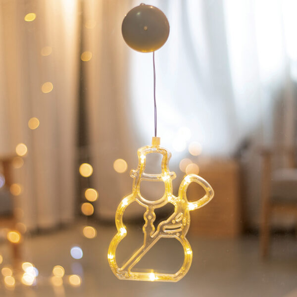 WINDOW PLASTIC SNOWMAN 10 LED ΛΑΜΠΑΚΙΑ  WW ΜΠΑΤ. (3ΧΑΑΑ) IP20 13X20.5CM ACA – X04151104