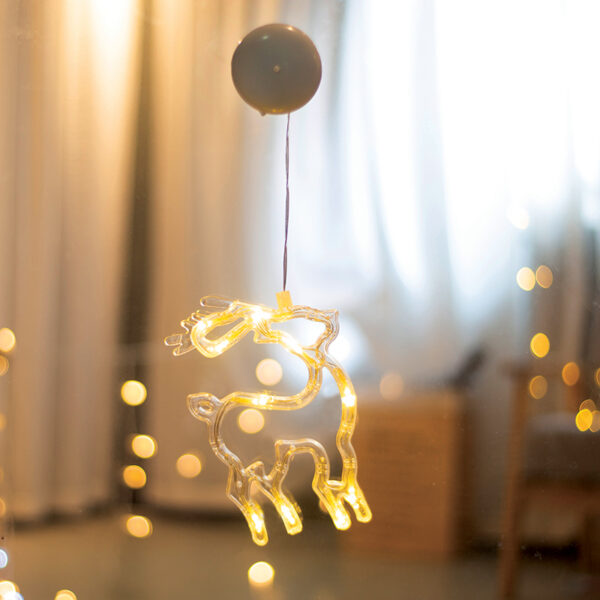 WINDOW PLASTIC DEER 10 LED ΛΑΜΠΑΚΙΑ  WW ΜΠΑΤ. (3ΧΑΑΑ) IP20 13X19CM ACA – X04151109