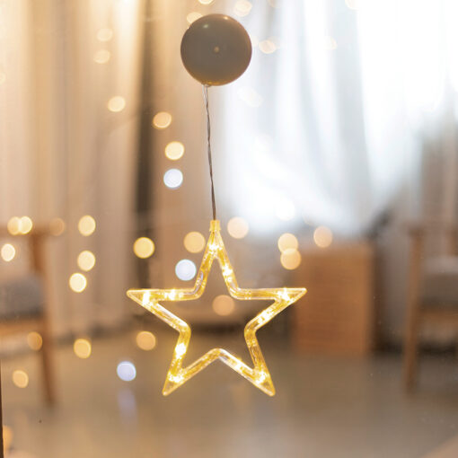 WINDOW PLASTIC STAR 10 LED ΛΑΜΠΑΚΙΑ WW ΜΠΑΤ. (3ΧΑΑΑ) IP20 18X18CM ACA – X04151110