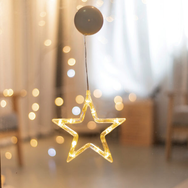 WINDOW PLASTIC STAR 10 LED ΛΑΜΠΑΚΙΑ  WW ΜΠΑΤ. (3ΧΑΑΑ) IP20 18X18CM ACA – X04151110