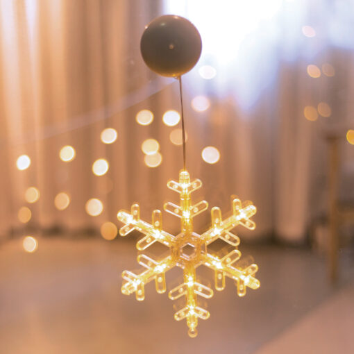 WINDOW PLASTIC SNOWFLAKE 12 LED ΛΑΜΠΑΚΙΑ WW ΜΠΑΤ. (3ΧΑΑΑ) IP20 17X20CM ACA – X04151111