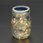 20 WW SOLAR LEDS, ΓΥΑΛ. ΒΑΖΟ. ΛΑΜΠ. ΣΕΙΡΑ, ΜΠΑΤ., ΦΒ ΠΑΝΕΛ, ΑΣΗΜΙ ΚΑΛ. ΧΑΛΚΟΥ, IP44, Φ7.7xH13.5cm ACA – X04201424
