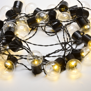 25 LED BALL STRING LIGHT Ø4cm WW 3AA ΜΠΑΤ. REMOTE ΜΕ 8 ΠΡΟΓΡΑΜ. IP 44 ΜΗΚΟΣ 7,2m 0,5m ΚΑΛΩΔΙΟ ΤΡΟΦ. ACA – X04251123
