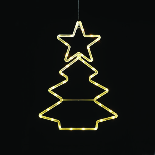 “PLASTIC XMAS TREE” 36 LED ΛΑΜΠΑΚΙΑ WW ΜΠΑΤ. (3ΧΑΑ)/USB, IP20, 32*0.5*44.5 ACA – X04361306