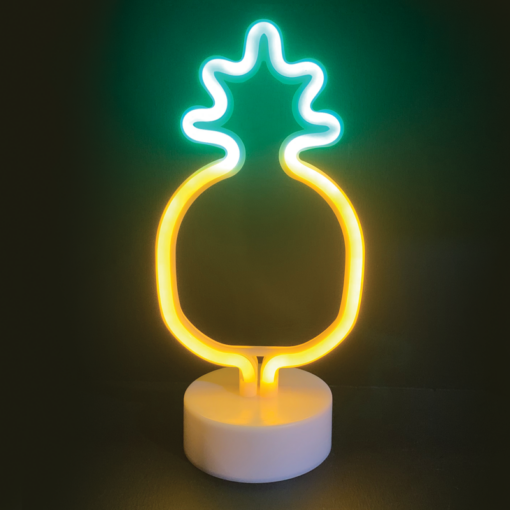 ΑΝΑΝΑΣ, 41 NEON LED ΛΑΜΠΑΚΙΑ ΜΕ ΜΠΑΤΑΡΙΑ (3xAA)/USB, ΠΡΑΣΙΝΟ & ΚΙΤΡΙΝΟ, IP20, 17x10x28,5cm ACA – X044110328