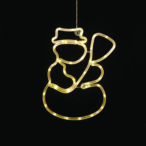 “PLASTIC SNOWMAN” 44 LED ΛΑΜΠΑΚΙΑ WW ΜΠΑΤ. (3ΧΑΑ)/USB, IP20, 24.4*0.7*35.7 ACA – X04441304