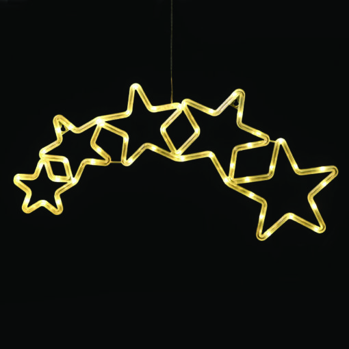 “PLASTIC 5 STARS” 47 LED ΛΑΜΠΑΚΙΑ WW ΜΠΑΤ. (3ΧΑΑ)/USB, IP20, 54*0.5*25 ACA – X04471332