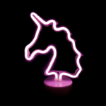 ΜΟΝΟΚΕΡΟΣ, 47 NEON LED ΛΑΜΠΑΚΙΑ ΜΕ ΜΠΑΤΑΡΙΑ (3xAA)/USB, ΡΟΖ, IP20, 25x10x28cm ACA – X04477313