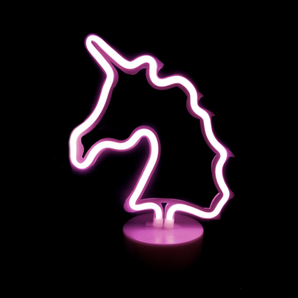 ΜΟΝΟΚΕΡΟΣ, 47 NEON LED ΛΑΜΠΑΚΙΑ ΜΕ ΜΠΑΤΑΡΙΑ (3xAA)/USB, ΡΟΖ, IP20, 25x10x28cm ACA – X04477313