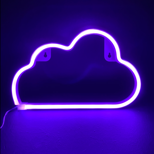 ΣΥΝΝΕΦΟ, 48 NEON LED ΛΑΜΠΑΚΙΑ ΜΕ ΜΠΑΤΑΡΙΑ (3xAA)/USB, ΜΩΒ, IP20, 29.5x2x18.5cm ACA – X04488316