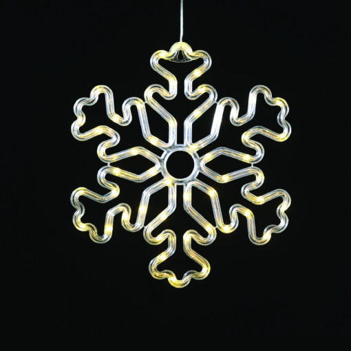 “PLASTIC SNOWFLAKE” 50 LED ΛΑΜΠΑΚΙΑ WW ΜΠΑΤ. (3ΧΑΑ)/USB, IP20, 30.5*0.7*27.5 ACA – X04501311