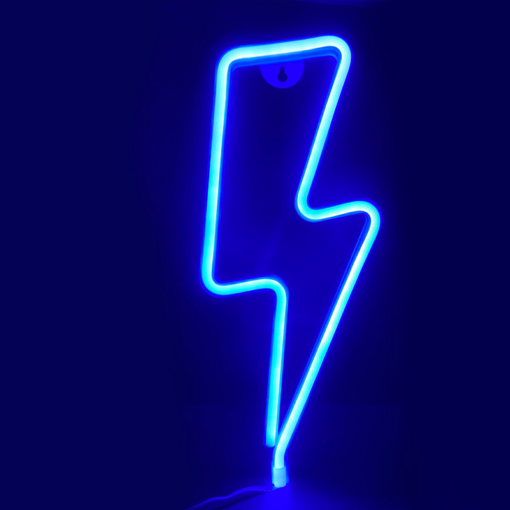 ΑΣΤΡΑΠΗ, 98 NEON LED ΛΑΜΠΑΚΙΑ ΜΕ ΜΠΑΤΑΡΙΑ (3xAA)/USB, ΜΠΛΕ, IP20, 34x2x13cm ACA – X04986318