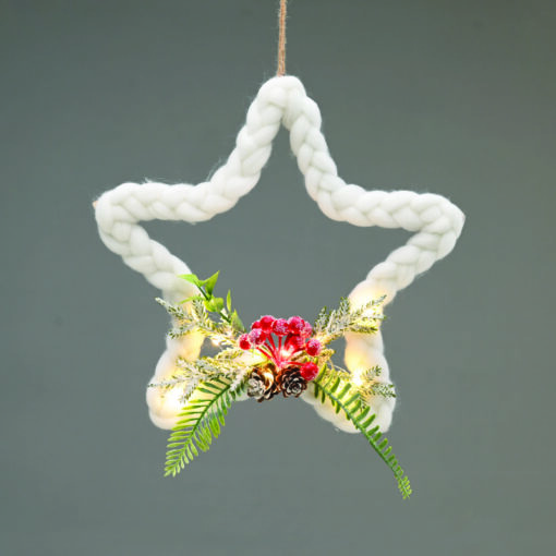 PENDANT STAR 10 LED ΛΑΜΠ ΚΑΛΩΔΙΟ ΧΑΛΚΟΥ ΘΕΡΜΟ ΣΤΑΘΕΡΟ ΜΠΑΤ (2ΧΑΑ) 30cm IP20 0,3m ΚΑΛ ACA – X05101128