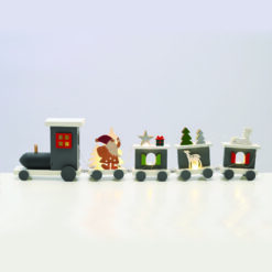 WOODEN TRAIN  9 LED ΛΑΜΠ  ΣΕΙΡΑ ΘΕΡΜΟ ΜΠΑΤ (2ΧΑΑA) 45*5*11cm IP20 ACA – X0511127