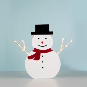 WOODEN SNOWMAN 12 ΜΙΝΙ LED WW ΛΑΜΠΑΚΙΑ ΜΠ/ΡΙΕΣ (2ΑΑ) IP20 17X2.3X16CM ACA – X05121107