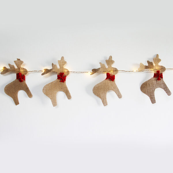 HESSIAN REINDEER , 20 MINI LED WW ΛΑΜΠΑΚΙΑ ΑΣΗΜΙ ΧΑΛK. ΜΠ/ΡΙΕΣ (3xAA), IP20, 180+30cm, ΔΙΑΦ. ΚΑΛ. Τ ACA – X05201116