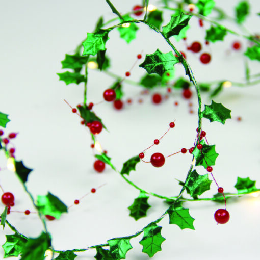 MISTLETOE BERRIES GARLAND 20 LED ΛΑΜΠ ΚΑΛΩΔΙΟ ΧΑΛΚΟΥ ΘΕΡΜΟ ΣΤΑΘΕΡΟ ΜΠΑΤ (2ΧΑΑ) 1,8m IP20 0,3m ΚΑΛ ACA – X05201121