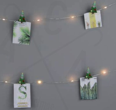 12 X-MAS TREE CLIPS, 25 LED WW Λ/ΚΙΑ ΑΣΗΜΙ ΧΑΛΚΟΣ ΜΠ/ΡΙΕΣ (3xAA), IP20, 240+30cm, ΔΙΑΦ. ΚΑΛ. ΤΡ/ ACA – X05251112