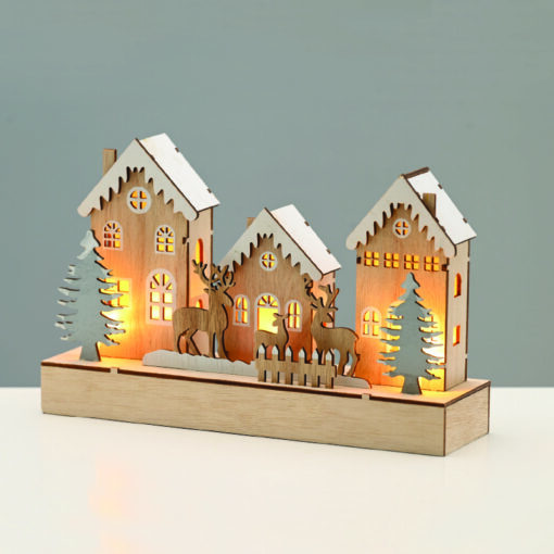 WOODEN VILLAGE  10 LED ΛΑΜΠ ΘΕΡΜΟ ΣΤΑΘΕΡΟ ΜΠΑΤ (2ΧΑA) 25*7*15cm IP20 ACA – X0551129