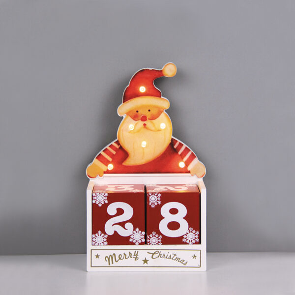WOODEN SANTA CALENDAR 6 LED WW ΛΑΜΠΑΚΙΑ ΜΠ/ΡΙΕΣ (2AAΑ) IP20 12.5X6.7X20.5M ACA – X0561108
