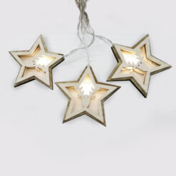 WOODEN STAR REINDEER HEAD, 10 LED ΣΕΙΡΑ ΜΠΑΤ. (3xAA), WW,IP20, 135+30cm, ΔΙΑΦ. ΚΑΛ. ΤΡΟΦ. ACA – X061011207