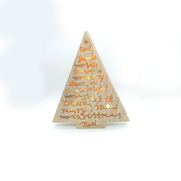 WOODEN TREE, 10 MINI LED ΛΑΜΠ. ΜΠΑΤ. (3xAA), WW,IP20, 34.5X5X40CM ACA – X061011213