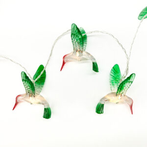 “ACRYLIC COLORED BIRDS”, 10 LED ΛΑΜΠ. ΣΕΙΡΑ ΜΠΑΤ. (3xAA), WW,IP20, 135+30cm, ΔΙΑΦ. ΚΑΛ. ΤΡΟΦ. ACA – X061011238