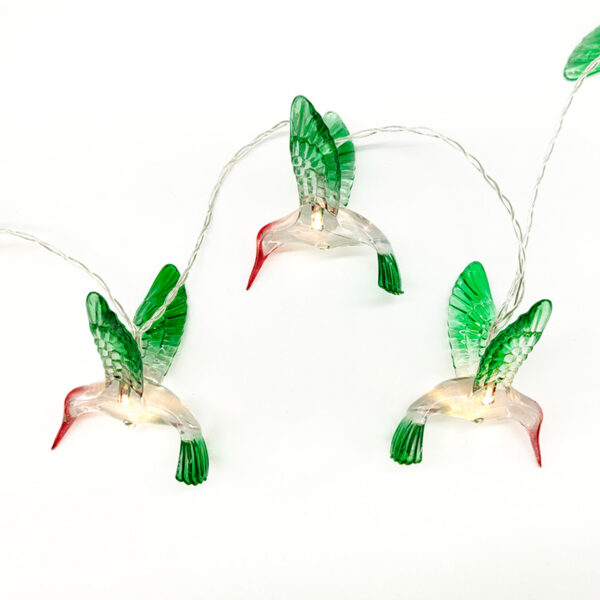 “ACRYLIC COLORED BIRDS”, 10 LED ΛΑΜΠ. ΣΕΙΡΑ ΜΠΑΤ. (3xAA), WW,IP20, 135+30cm, ΔΙΑΦ. ΚΑΛ. ΤΡΟΦ. ACA – X061011238