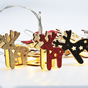 “WOODEN DEER RED-BLACK-GOLD-SILVER” 10LED ΛΑΜΠΑΚ ΣΕΙΡ ΜΠΑΤ(3xAA)WW, IP20, 135+30cm, ΔΙΑΦ ΚΑΛ ΤΡΟΦ ACA – X061011248