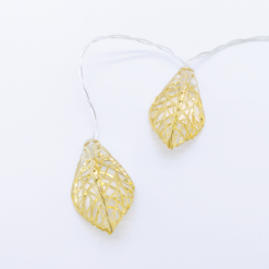 “METAL LEAVES” 10LED ΛΑΜΠΑΚ ΣΕΙΡΑ ΜΠΑΤΑΡ.(3xAA)ΘΕΡΜΟ ΛΕΥΚΟ ΧΡΥΣΟ ΜΕΤΑΛΛΟ IP20 135+30cm  ΔΙΑΦΑΝ ΚΑ ACA – X061011253