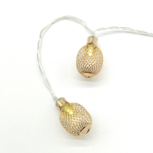 “METAL PINAPPLE” 10LED ΛΑΜΠΑΚ ΣΕΙΡΑ ΜΠΑΤΑΡ.(3xAA)ΘΕΡΜΟ ΛΕΥΚΟ ΧΡΥΣΟ ΜΕΤΑΛΛΟ IP20 135+30cm ΔΙΑΦΑΝ Κ ACA – X061011256