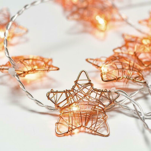 METAL STARS 10LED ΛΑΜΠΑΚ ΣΕΙΡΑ ΜΠΑΤΑΡ.(3xAA)ΘΕΡΜΟ ΛΕΥΚΟ ΧΡΥΣΟ ΜΕΤΑΛΛΟ IP20 135+30cm ΔΙΑΦΑΝ ΚΑΛΩ ACA – X061011206A