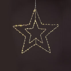 SILVER STAR 113 ΜΙΝΙ LED ΛΑΜ, WW, ΑΣΗΜΙ ΚΑΛΩΔ. ΧΑΛΚΟΥ,ΑΝΤΑΠΤ.(4.5VDC),IP44  56CM & 3M ΔΙΑΦ. ΚΑΛ. ACA – X0611314224