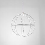 D30CM SILVER BALL 144 ΜΙΝΙ LED ΛΑΜ, CW, ΑΣΗΜΙ ΚΑΛΩΔ. ΧΑΛΚΟΥ,ΑΝΤΑΠΤ.(4.5VDC),IP44, 3M ΔΙΑΦ ΚΑΛ ACA – X0614424226