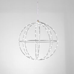 D30CM SILVER BALL 144 ΜΙΝΙ LED ΛΑΜ, CW, ΑΣΗΜΙ ΚΑΛΩΔ. ΧΑΛΚΟΥ,ΑΝΤΑΠΤ.(4.5VDC),IP44, 3M ΔΙΑΦ ΚΑΛ ACA – X0614424226