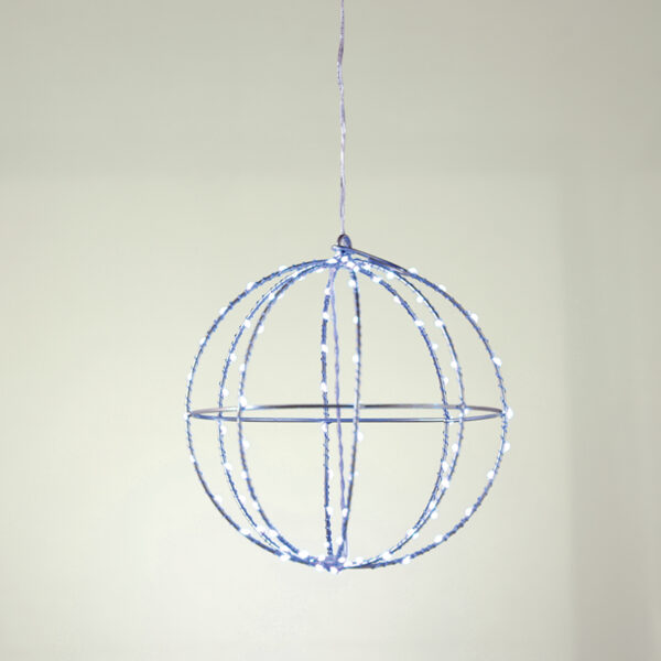 D30CM SILVER BALL 144 ΜΙΝΙ LED ΛΑΜ, ΜΠΛΕ, ΑΣΗΜΙ ΚΑΛΩΔ. ΧΑΛΚΟΥ,ΑΝΤΑΠΤ.(4.5VDC),IP44, 3M ΔΙΑΦ ΚΑΛ ACA – X0614464226