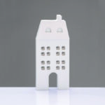WOODEN DECORATIVE WHITE HOUSE   ΜΟΤΙΦ 6,5*2*14,5cm ACA – X061471