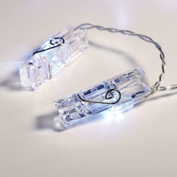 PLASTIC CLIPS 20LED ΛΑΜΠΑΚ ΣΕΙΡΑ ΜΠΑΤΑΡ.(3xAA)&ΧΡΟΝΟΔΙΑΚ (6ΟΝ/18OFF) ΨΥΧΡΟ ΛΕΥΚΟ IP20 285+30cm  ACA – X062021332