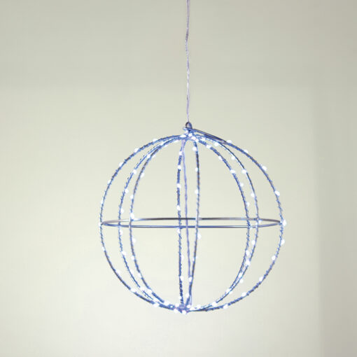 D40CM SILVER BALL 240 ΜΙΝΙ LED ΛΑΜ, ΜΠΛΕ, ΑΣΗΜΙ ΚΑΛΩΔ. ΧΑΛΚΟΥ,ΑΝΤΑΠΤ.(4.5VDC),IP44, 3M ΔΙΑΦ ΚΑΛ ACA – X0624064226
