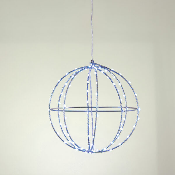 D40CM SILVER BALL 240 ΜΙΝΙ LED ΛΑΜ, ΜΠΛΕ, ΑΣΗΜΙ ΚΑΛΩΔ. ΧΑΛΚΟΥ,ΑΝΤΑΠΤ.(4.5VDC),IP44, 3M ΔΙΑΦ ΚΑΛ ACA – X0624064226