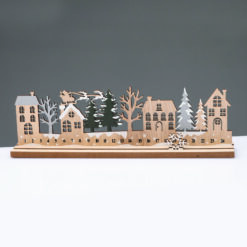 WOODEN XMAS COUNTDOWN WITH TREES ΔΙΑΚΟΣΜΗΤΙΚΟ ΜΟΤΙΦ 33x5x10cm ACA – X063362