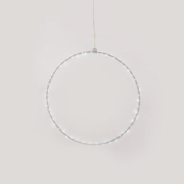 D30CM SILVER ROUND 45 ΜΙΝΙ LED ΛΑΜ, CW, ΑΣΗΜΙ ΚΑΛΩΔ. ΧΑΛΚΟΥ,ΑΝΤΑΠΤ.(3VDC),IP44, 3M ΔΙΑΦ ΚΑΛ ACA – X064524227